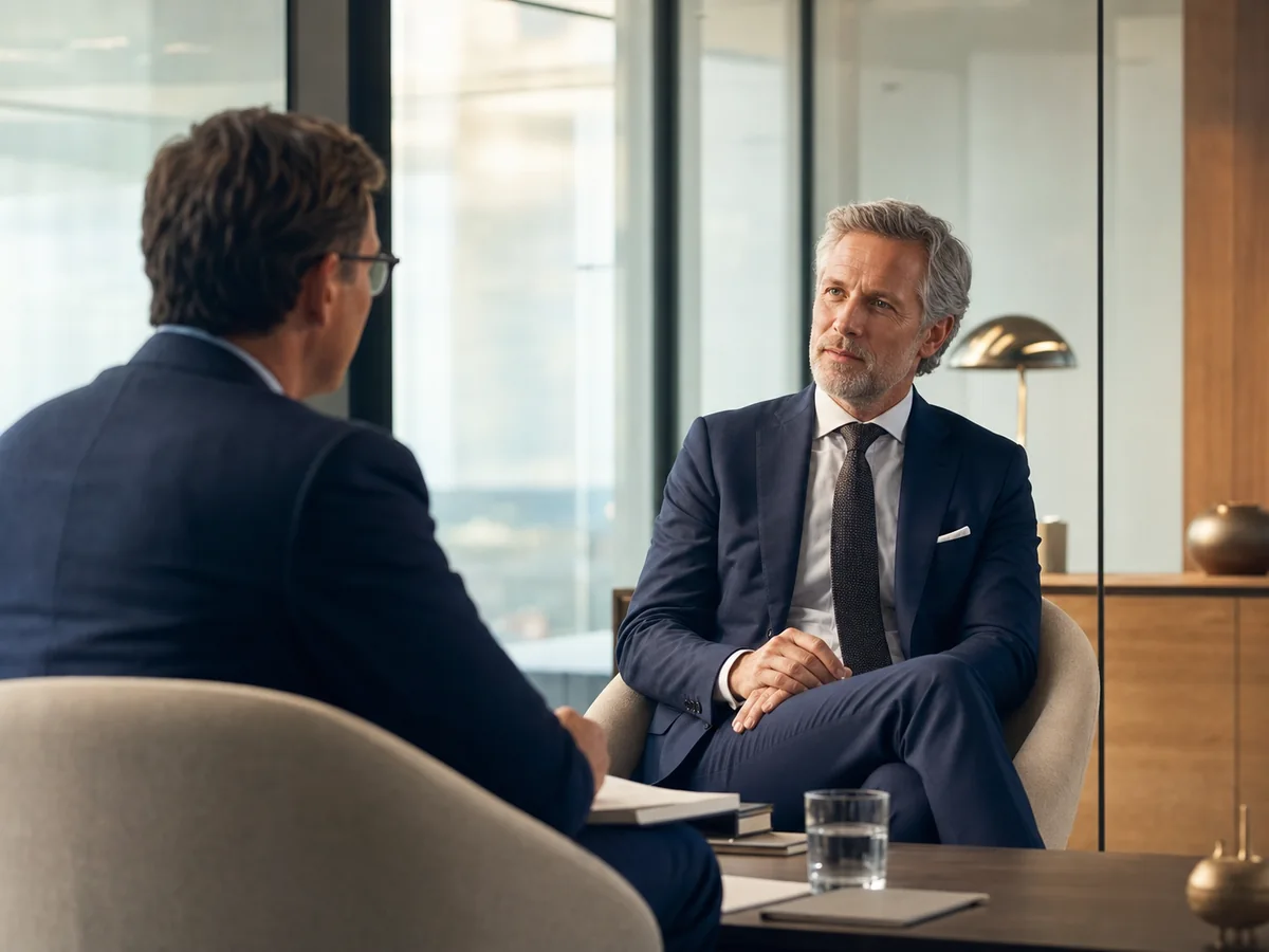 Executive interview in a modern office